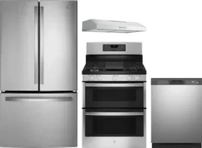 4 Piece Package Includes Refrigerator, Range, Hood And Dishwasher