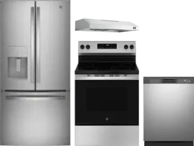 4 Piece Package Includes Refrigerator, Range, Hood And Dishwasher