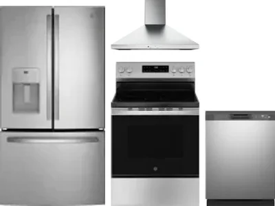 4 Piece Package Includes Refrigerator, Range, Hood And Dishwasher
