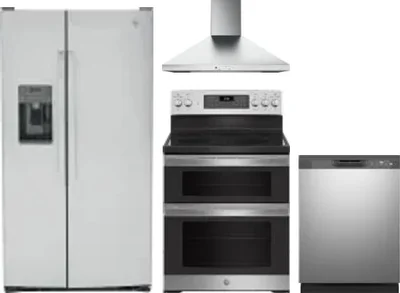 4 Piece Package Includes Refrigerator, Range, Hood And Dishwasher