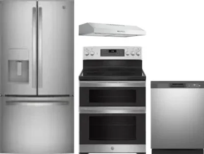 4 Piece Package Includes Refrigerator, Range, Hood And Dishwasher