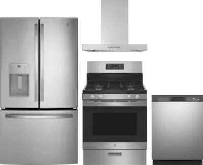 4 Piece Package Includes Refrigerator, Range, Hood And Dishwasher