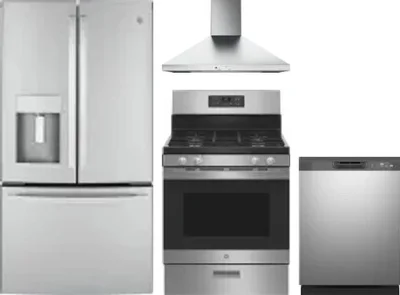 4 Piece Package Includes Refrigerator, Range, Hood And Dishwasher