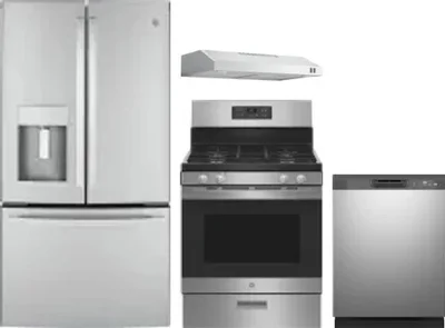 4 Piece Package Includes Refrigerator, Range, Hood And Dishwasher