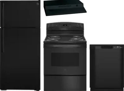 4 Piece Package Includes Refrigerator, Range, Hood And Dishwasher
