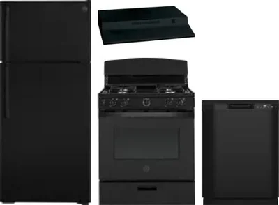 4 Piece Package Includes Refrigerator, Range, Hood And Dishwasher