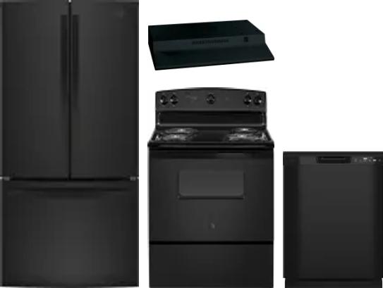 4 Piece Package Includes Refrigerator, Range, Hood And Dishwasher