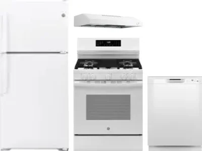 4 Piece Package Includes Refrigerator, Range, Hood And Dishwasher