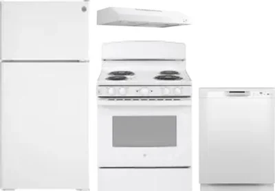 4 Piece Package Includes Refrigerator, Range, Hood And Dishwasher
