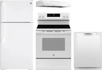 4 Piece Package Includes Refrigerator, Range, Hood And Dishwasher