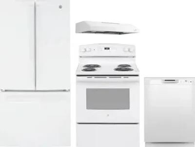 4 Piece Package Includes Refrigerator, Range, Hood And Dishwasher