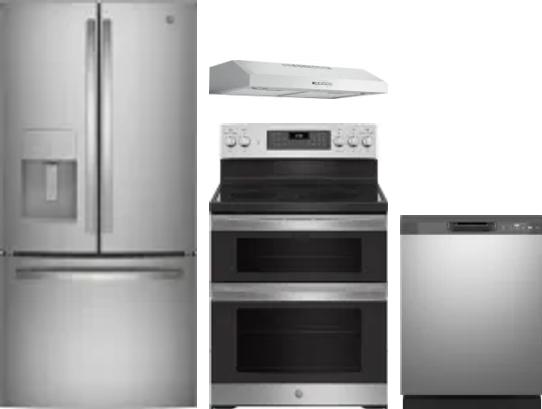 4 Piece Package Includes Refrigerator, Range, Hood And Dishwasher
