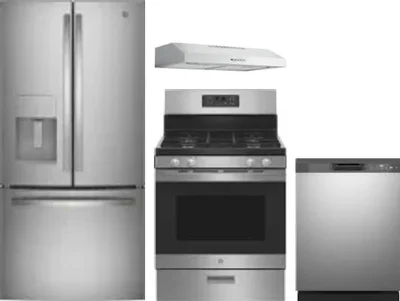 4 Piece Package Includes Refrigerator, Range, Hood And Dishwasher