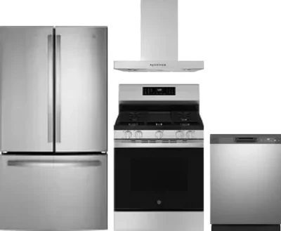 4 Piece Package Includes Refrigerator, Range, Hood And Dishwasher