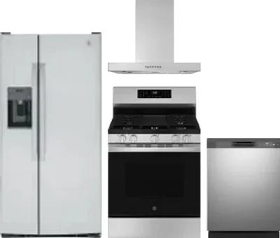 4 Piece Package Includes Refrigerator, Range, Hood And Dishwasher