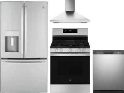 4 Piece Package Includes Refrigerator, Range, Hood And Dishwasher