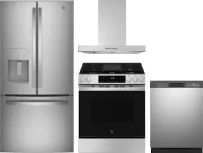 4 Piece Package Includes Refrigerator, Range, Hood And Dishwasher