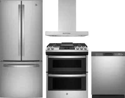 4 Piece Package Includes Refrigerator, Range, Hood And Dishwasher