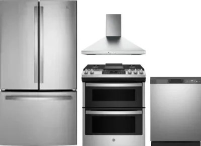 4 Piece Package Includes Refrigerator, Range, Hood And Dishwasher