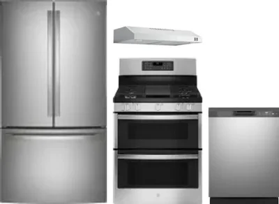 4 Piece Package Includes Refrigerator, Range, Hood And Dishwasher
