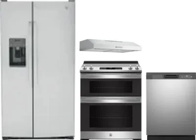 4 Piece Package Includes Refrigerator, Range, Hood And Dishwasher