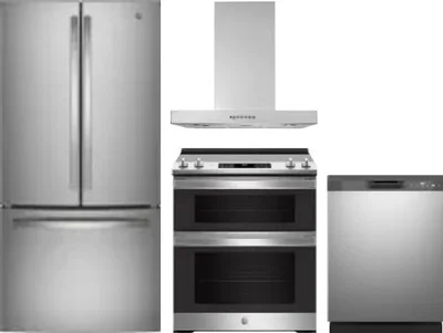 4 Piece Package Includes Refrigerator, Range, Hood And Dishwasher