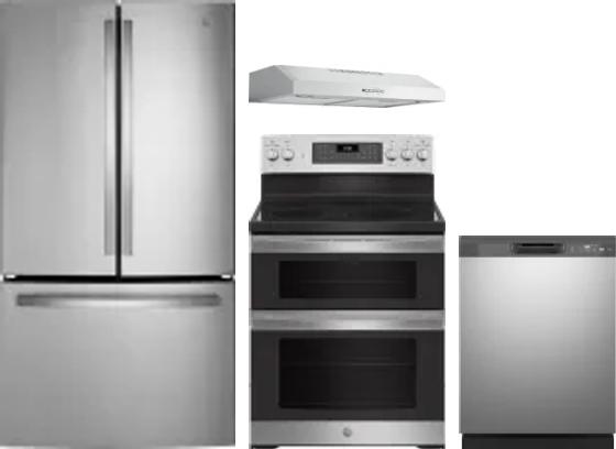 4 Piece Package Includes Refrigerator, Range, Hood And Dishwasher