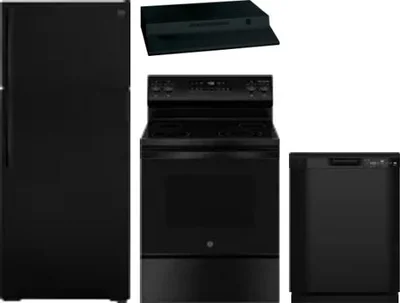 4 Piece Package Includes Refrigerator, Range, Hood And Dishwasher