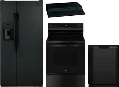 4 Piece Package Includes Refrigerator, Range, Hood And Dishwasher