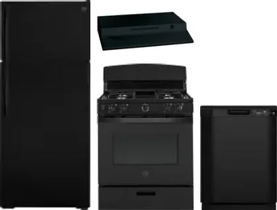 4 Piece Package Includes Refrigerator, Range, Hood And Dishwasher