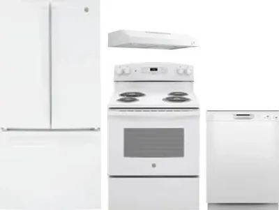 4 Piece Package Includes Refrigerator, Range, Hood And Dishwasher