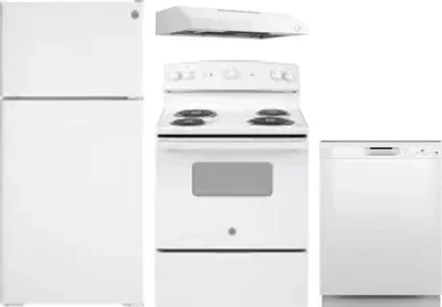 4 Piece Package Includes Refrigerator, Range, Hood And Dishwasher