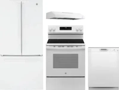 4 Piece Package Includes Refrigerator, Range, Hood And Dishwasher