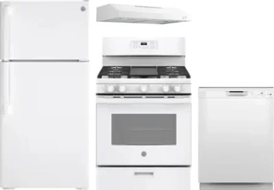 4 Piece Package Includes Refrigerator, Range, Hood And Dishwasher