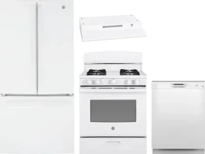 4 Piece Package Includes Refrigerator, Range, Hood And Dishwasher