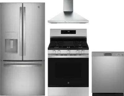 4 Piece Package Includes Refrigerator, Range, Hood And Dishwasher