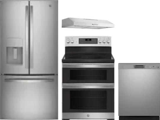 4 Piece Package Includes Refrigerator, Range, Hood And Dishwasher