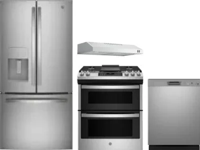 4 Piece Package Includes Refrigerator, Range, Hood And Dishwasher