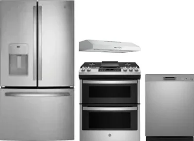 4 Piece Package Includes Refrigerator, Range, Hood And Dishwasher