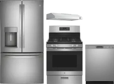 4 Piece Package Includes Refrigerator, Range, Hood And Dishwasher