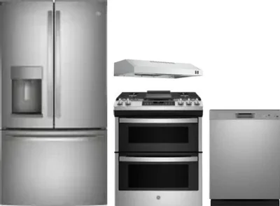 4 Piece Package Includes Refrigerator, Range, Hood And Dishwasher