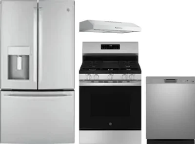 4 Piece Package Includes Refrigerator, Range, Hood And Dishwasher
