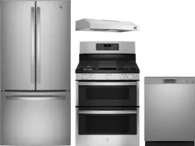 4 Piece Package Includes Refrigerator, Range, Hood And Dishwasher