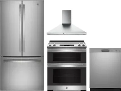 4 Piece Package Includes Refrigerator, Range, Hood And Dishwasher