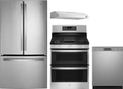 4 Piece Package Includes Refrigerator, Range, Hood And Dishwasher