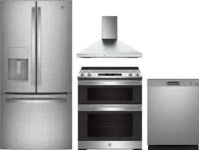 4 Piece Package Includes Refrigerator, Range, Hood And Dishwasher
