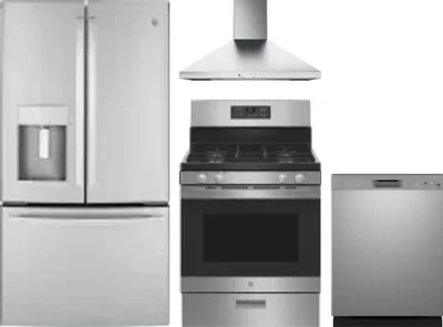 4 Piece Package Includes Refrigerator, Range, Hood And Dishwasher