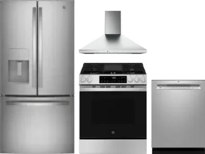 4 Piece Package Includes Refrigerator, Range, Hood And Dishwasher