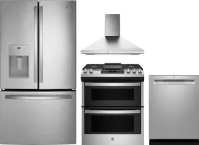 4 Piece Package Includes Refrigerator, Range, Hood And Dishwasher