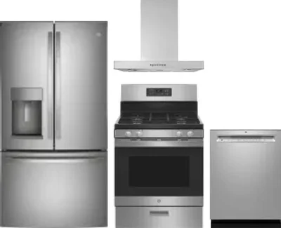 4 Piece Package Includes Refrigerator, Range, Hood And Dishwasher